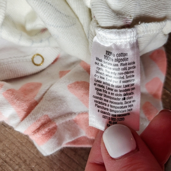 Gerber Baby Girl Pink and White Fox Onesies Bundle Size 6-9m 100% Cotton - Picture 15 of 16
